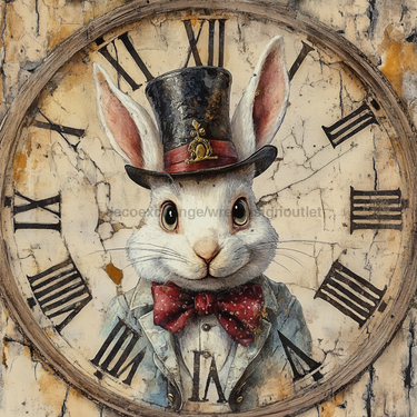 Easter Sign, Bunny in Hat,, DCO-12685, Sign For Wreath, 10x10